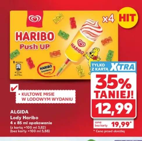 Lody Haribo Push UP Algida 4-pak 85 ml