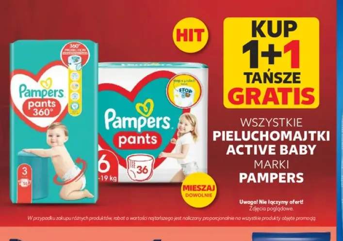 Pieluchomajtki Pampers Active Baby +2 warianty