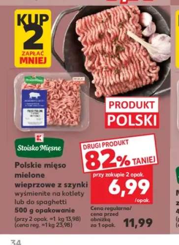 Polskie mięso mielone wieprzowe z szynki Stoisko Mięsne