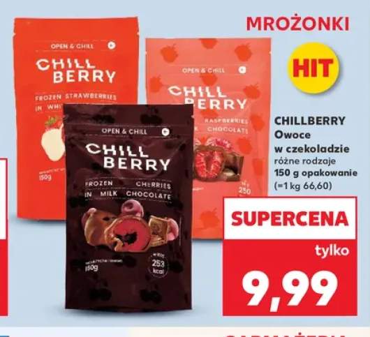 Owoce w czekoladzie Chillberry truskawki w białej czekoladzie +2 warianty