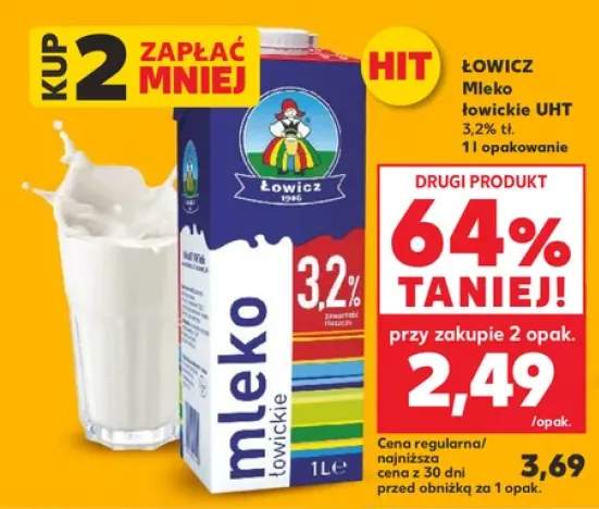 Mleko łowickie UHT Łowicz 3,2%
