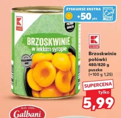 Brzoskwinie połówki w lekkim syropie K-Classic