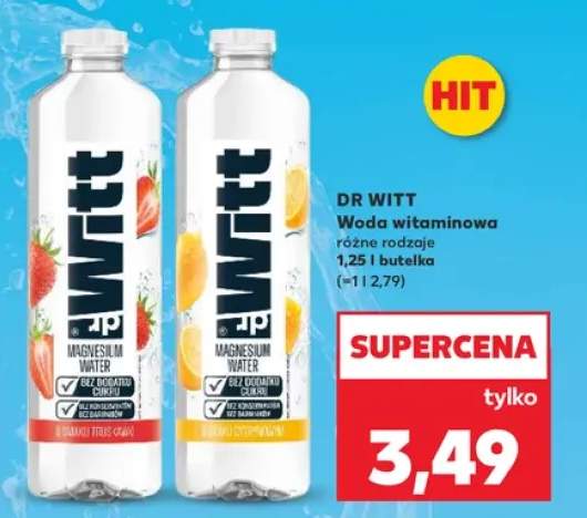 Woda witaminowa Dr Witt Truskawka +1 wariant
