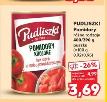 Pomidory krojone w soku pomidorowym Pudliszki