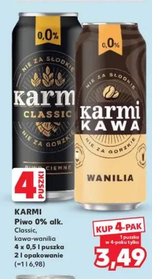 Piwo bezalkoholowe Karmi Classic +1 wariant