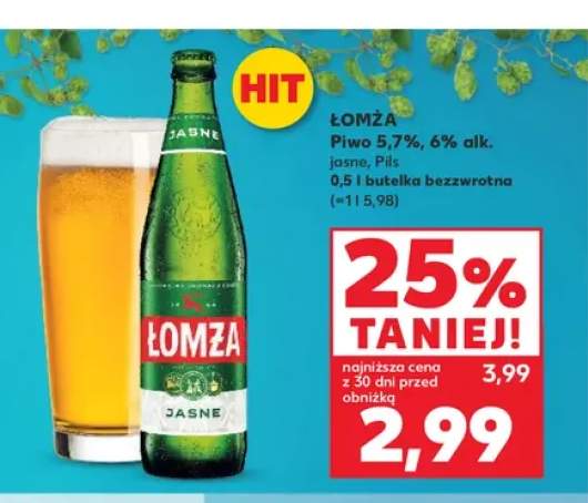 Piwo Łomża jasne +1 wariant