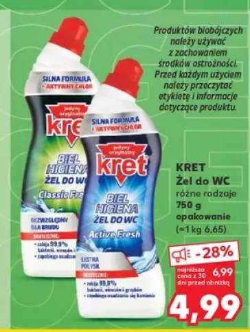 Żel do WC Kret Active Fresh +1 wariant