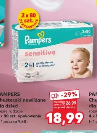 Chusteczki nawilżane dla dzieci Pampers Sensitive 2-pak