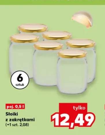 Słoiki z zakrętkami 6-pak 0,5 l