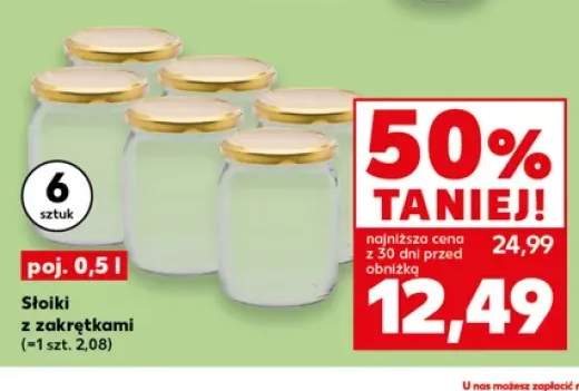 Słoiki z zakrętkami 6-pak 0,5 l