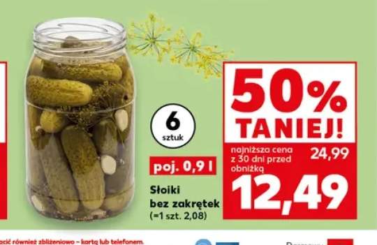 Słoiki bez zakrętek 6-pak 0,9 l