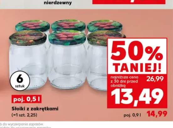 Słoiki z zakrętkami 6-pak 0,5 l