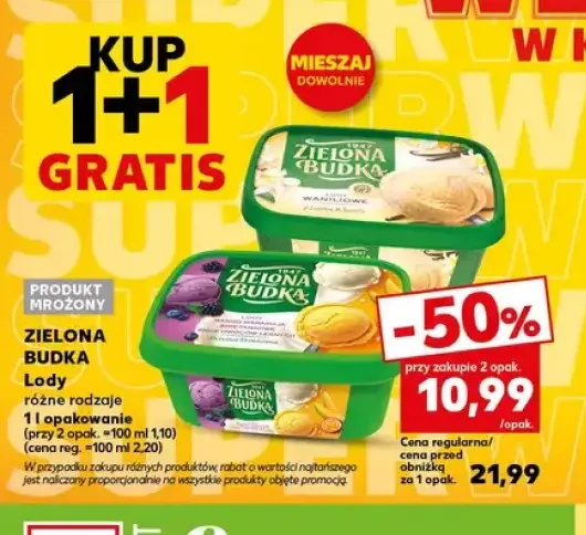 Lody waniliowe z laską wanilii Zielona Budka +2 warianty