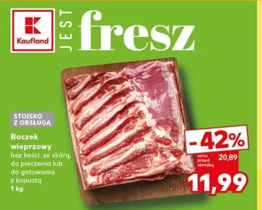 Boczek wieprzowy bez kości ze skórą