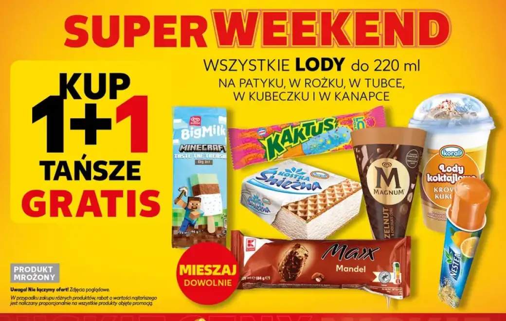 Lody do 220 ml na patyku, w rożku, w tubce, w kubeczku i w kanapce +7 wariantów
