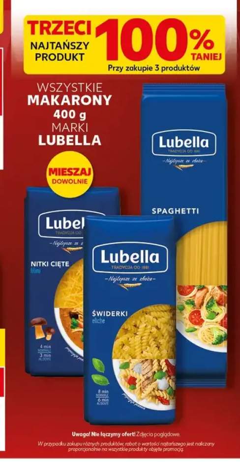 Makaron spaghetti Lubella +3 warianty