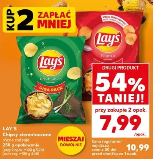 Chipsy ziemniaczane Lay's Paprika +1 wariant