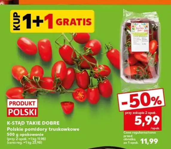 Pomidory truskawkowe polskie K-Stąd Takie Dobre