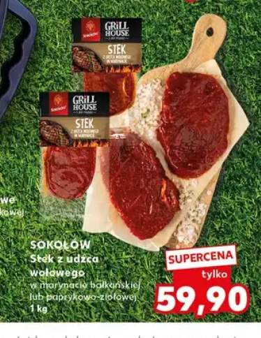 Stek z udźca wołowego w marynacie bałkańskiej Sokołów Grill House +1 wariant