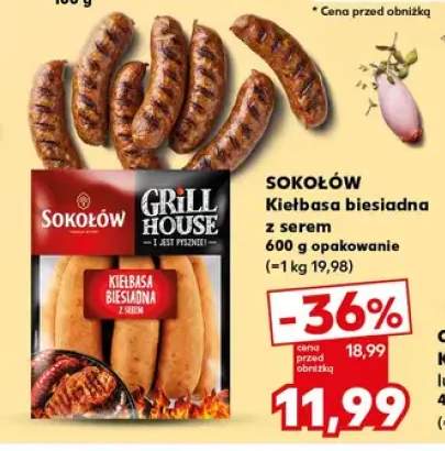 Kiełbasa biesiadna z serem Sokołów