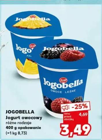 Jogurt owocowy Zott Jogobella owoce leśne +2 warianty