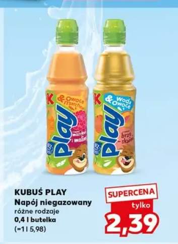 Napój niegazowany Kubuś Play brzoskwinia +1 wariant
