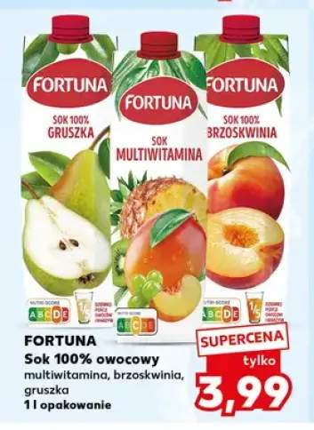 Sok 100% owocowy Fortuna multiwitamina +2 warianty