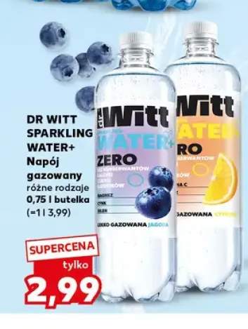 Napój gazowany Dr Witt Sparkling Water+ lekko gazowana jagoda +1 wariant