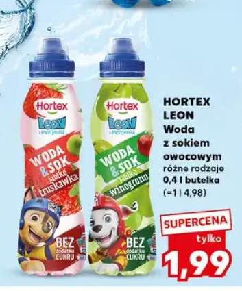 Woda z sokiem owocowym Hortex Leon truskawka +1 wariant