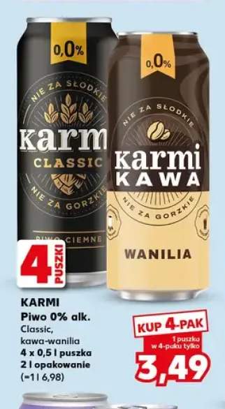Piwo bezalkoholowe Karmi Classic +1 wariant