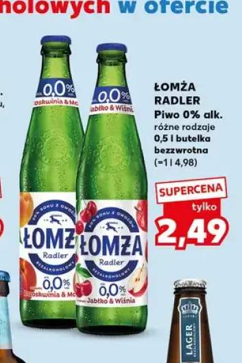 Piwo bezalkoholowe Łomża Radler Brzoskwinia & Kokos +1 wariant