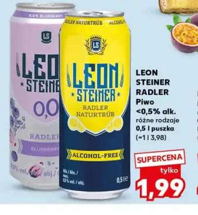 Piwo bezalkoholowe Leon Steiner Radler Blueberry +1 wariant
