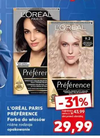 Farba do włosów L'Oréal Paris Préférence 9,2 +1 wariant