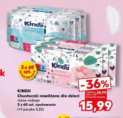 Chusteczki nawilżane dla dzieci Kindii