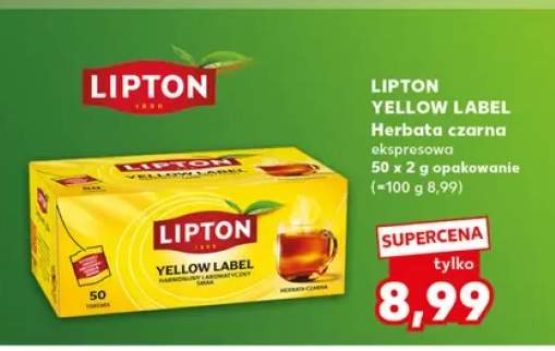 Herbata czarna ekspresowa Lipton Yellow Label