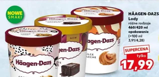 Lody Häagen-Dazs Chocolate Brownie +2 warianty