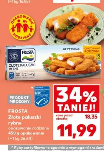 Złote paluszki rybne Frosta