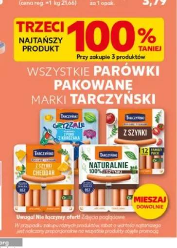 Parówki Gryzzale z piersi z kurczaka Tarczyński +4 warianty