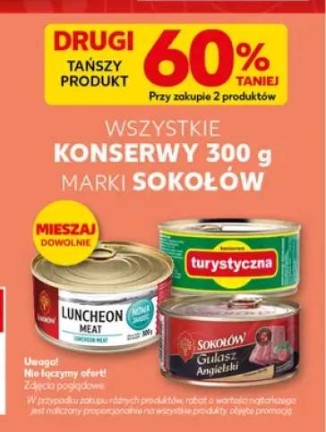 Konserwy 300 g marki Sokołów +3 warianty
