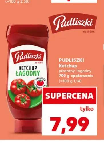 Ketchup łagodny Pudliszki +1 wariant
