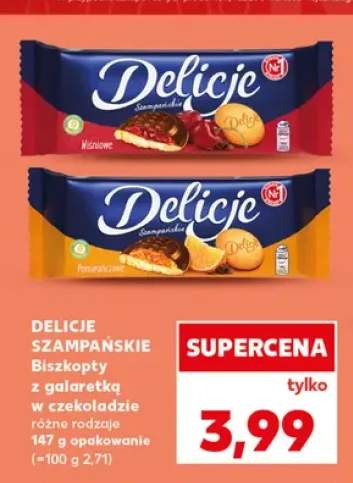 Biszkopty z galaretką Delicje Szampańskie wiśniowe +1 wariant