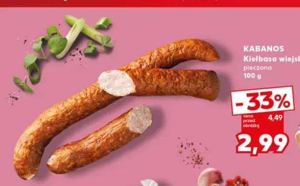 Kiełbasa wiejska pieczona Kabanos