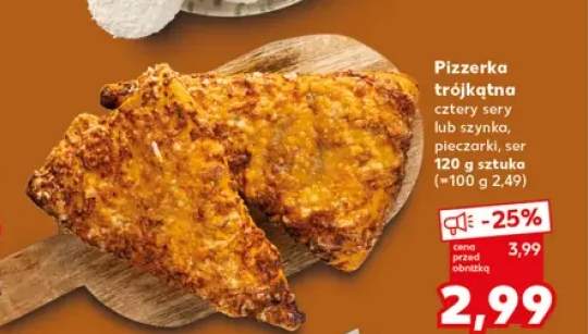 Pizzerka trójkątna cztery sery +1 wariant