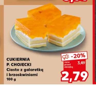 Ciasto z galaretką i brzoskwiniami Cukiernia P. Chojecki