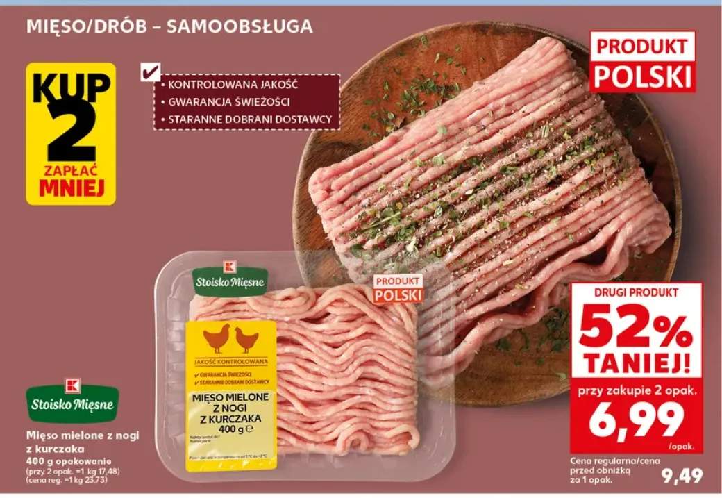 Mięso mielone z nogi z kurczaka Stoisko Mięsne