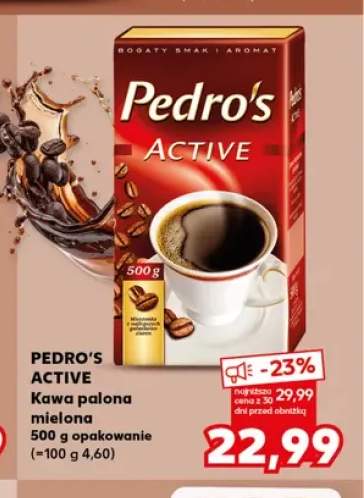 Kawa palona mielona Pedro's Active
