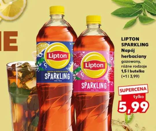 Napój herbaciany gazowany Lipton Sparkling Lemon & Yuzu +1 wariant