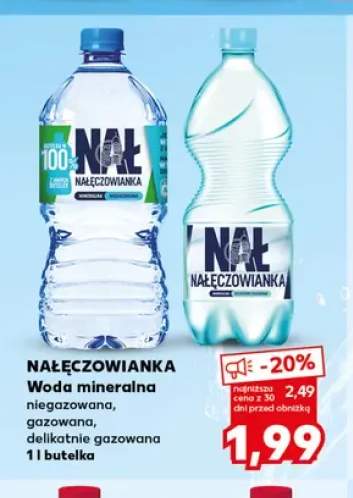 Woda mineralna niegazowana Nałęczowianka +2 warianty