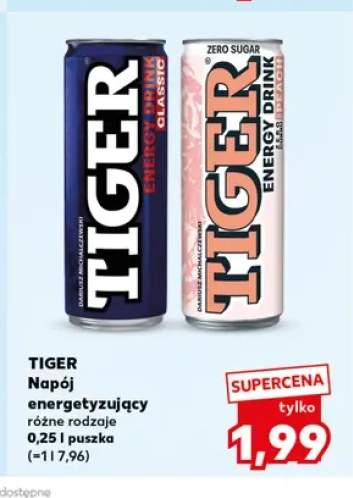 Napój energetyzujący Tiger Classic +1 wariant