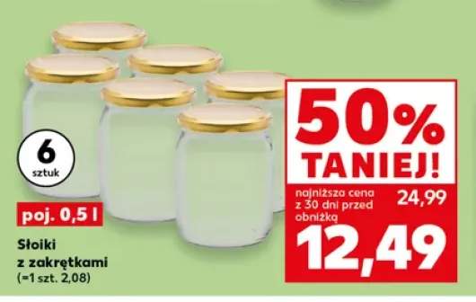 Słoiki z zakrętkami 6-pak 0,5 l